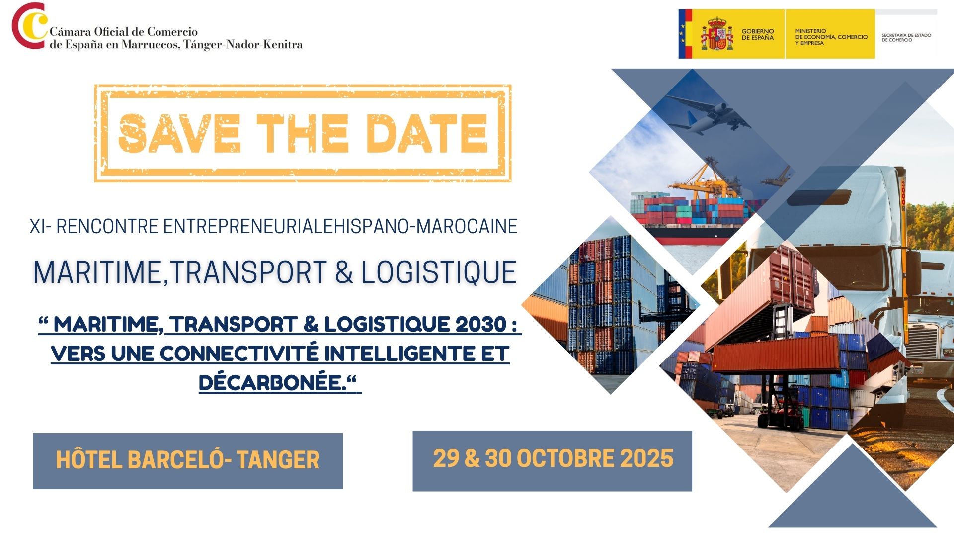Réservez votre place à la XIᵉ Rencontre Maritime & Logistique à Tanger – 29 & 30 octobre 2025