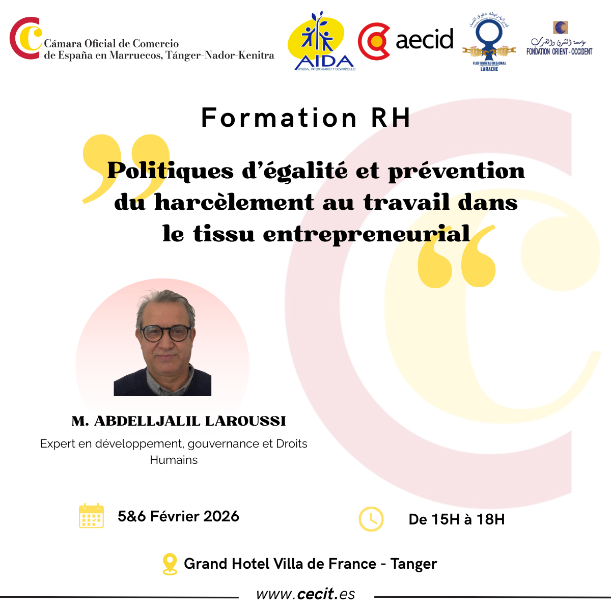 Save the Date – Formation RH : Les politiques d’égalité et la prévention du harcèlement au travail | 5 & 6 février